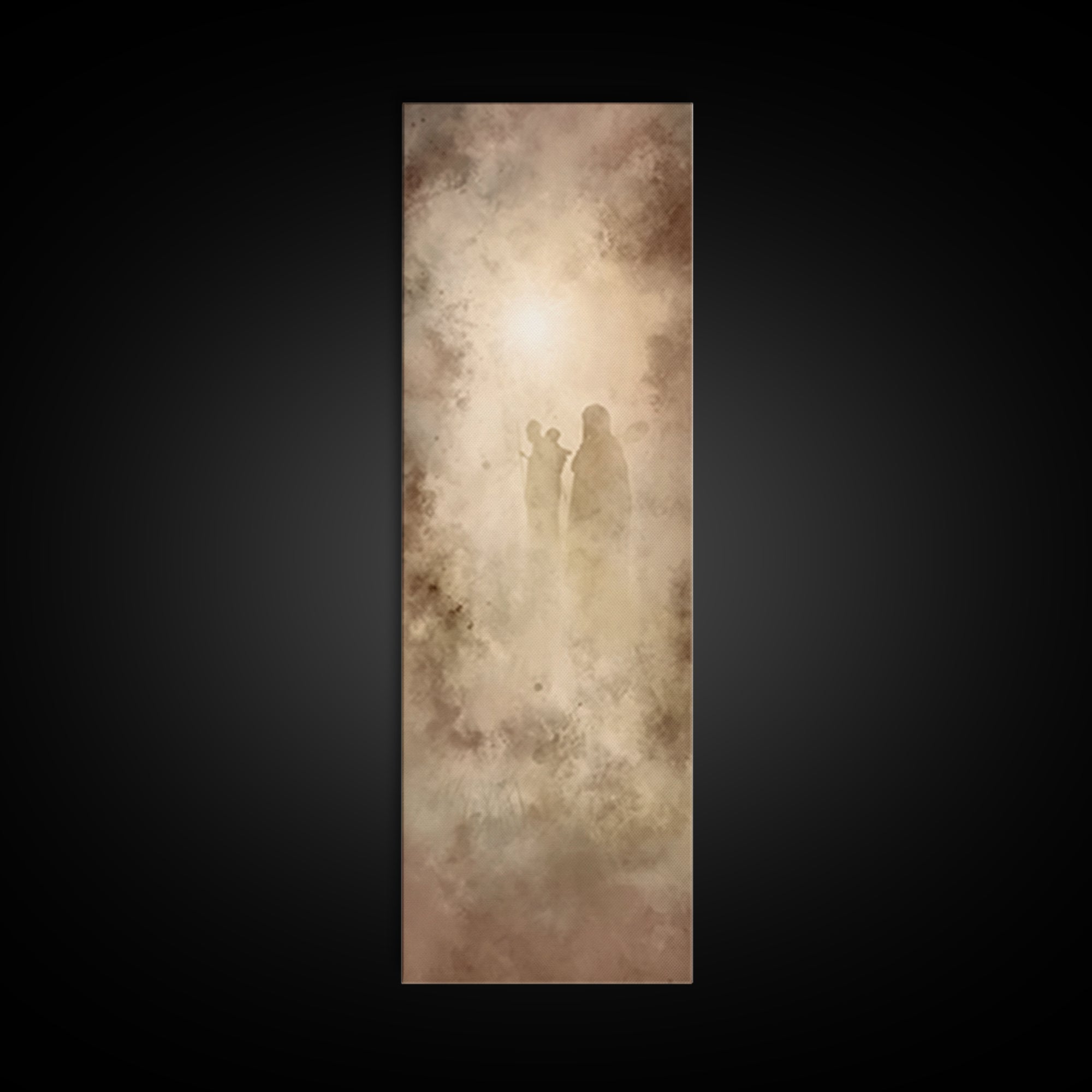 Desert Vision Light – Framed Canvas Print – Tall Narrow Wall Art – Christian Art Work – Moody Christian Art – Christian Wall Art – Unique C