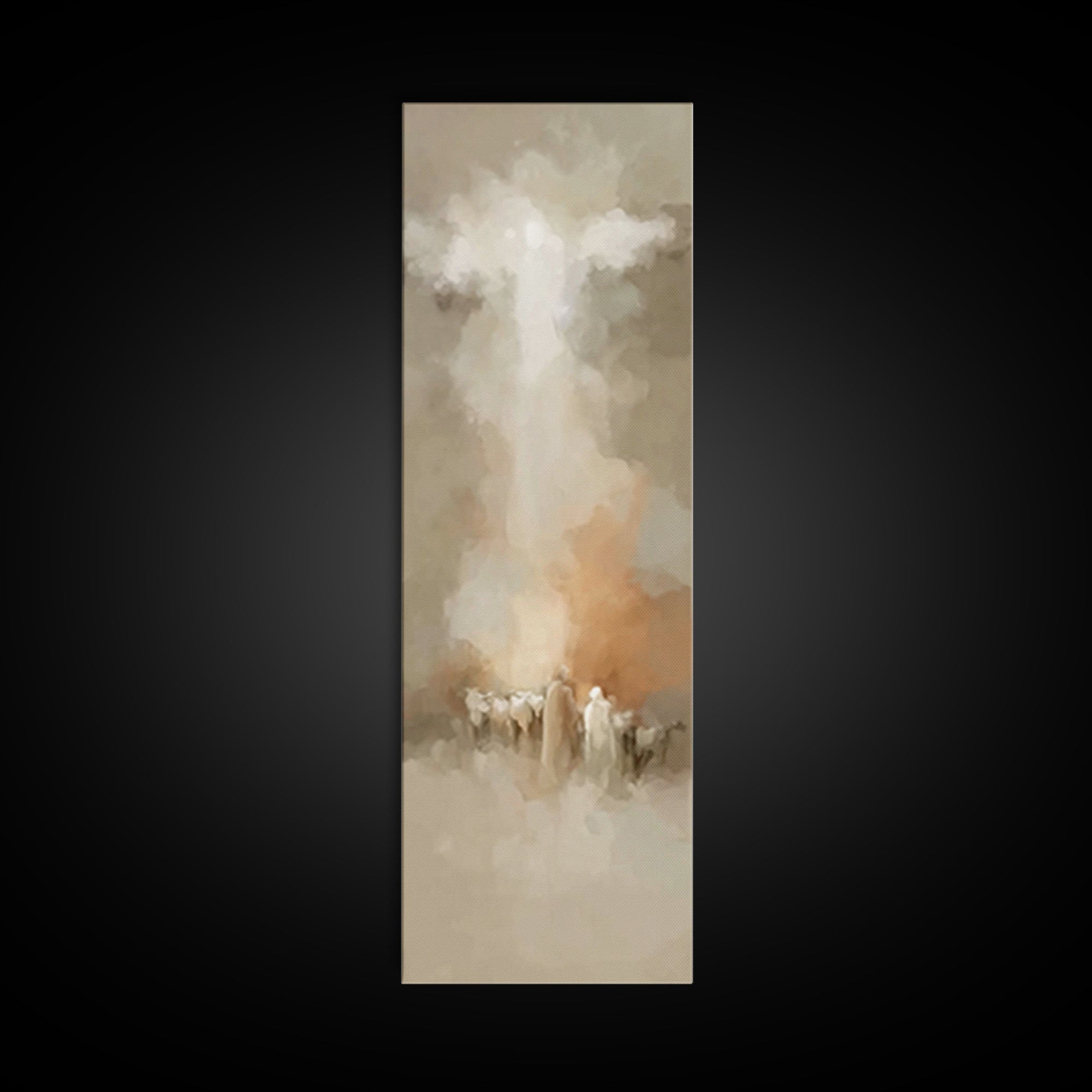 Shepherds Behold Glory – Framed Canvas Print – Tall Skinny Art Print – Christian Painting – Vintage Christian Art – Christian Art Canvas –