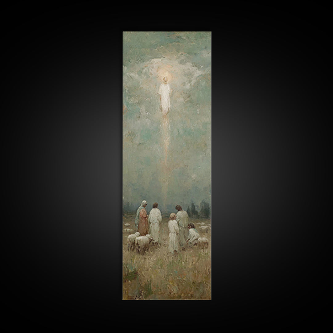 Radiant Dawn Host – Framed Canvas Print – Skinny Art – Christian Art Canvas – Christian Wall Art – Modern Christian Art – Christmas Art Wor