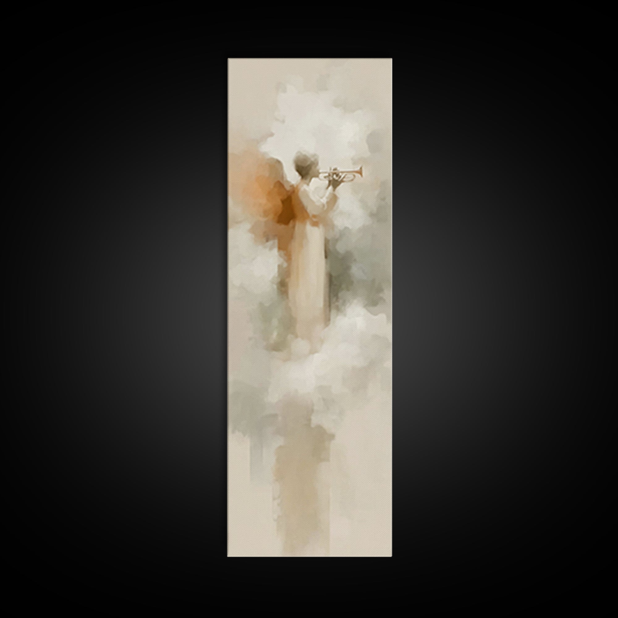Seraphic Morning Call | Framed Canvas Print | Narrow Art | Christian Wall Art | Christian Art Canvas | Christian Christmas Art | Jesus Art