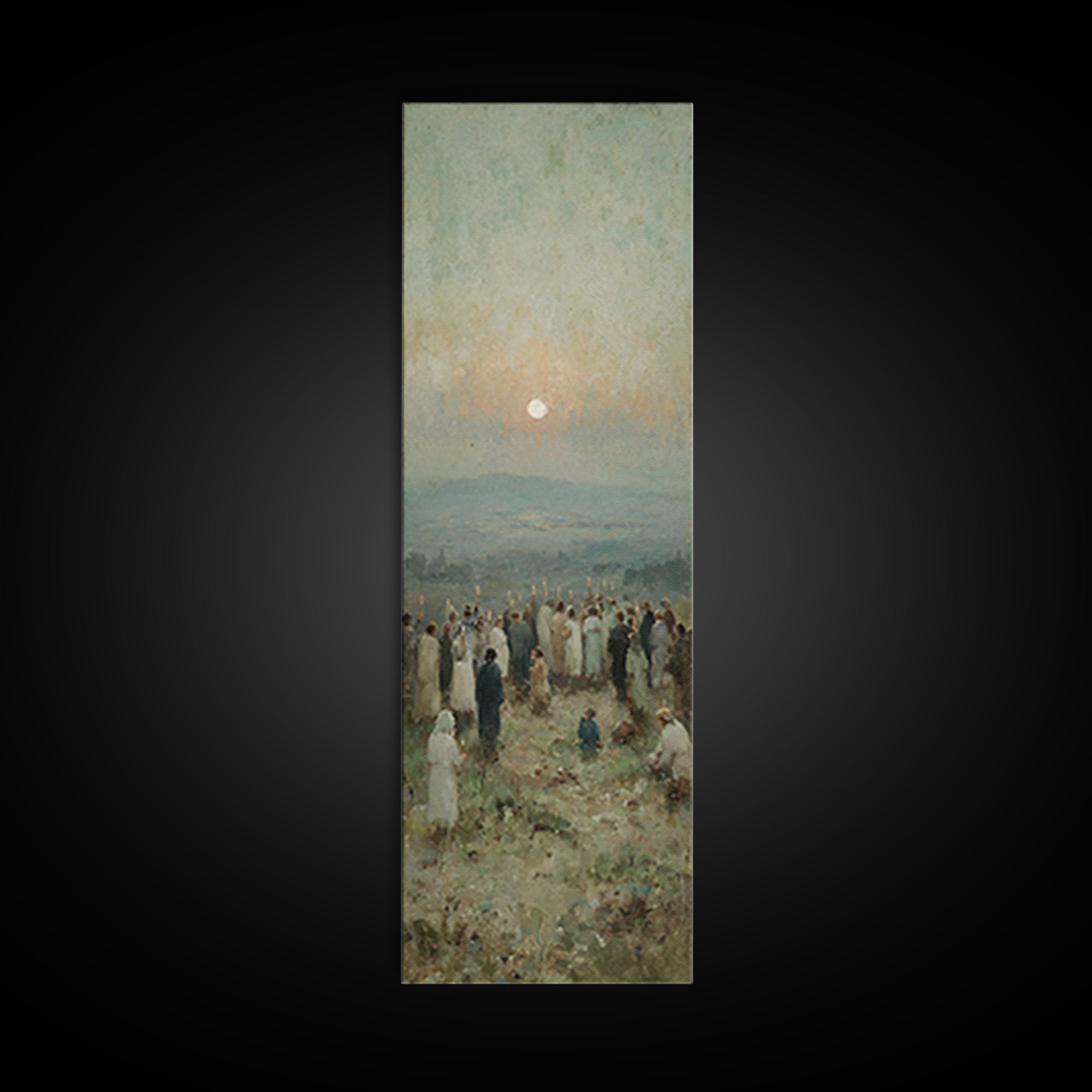 Hopeful Morning Vigil – Framed Canvas Print – Tall Narrow Wall Art – Christian Wall Art – Christian Art Canvas – Christian Christmas Art