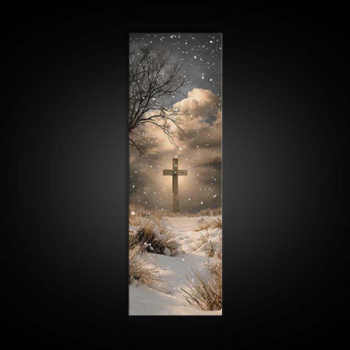 Light Of Faith – Framed Canvas Print – Christian Wall Art – Christian Art Canvas – Jesus Painting – Tall Narrow Wall Art – Christmas Art