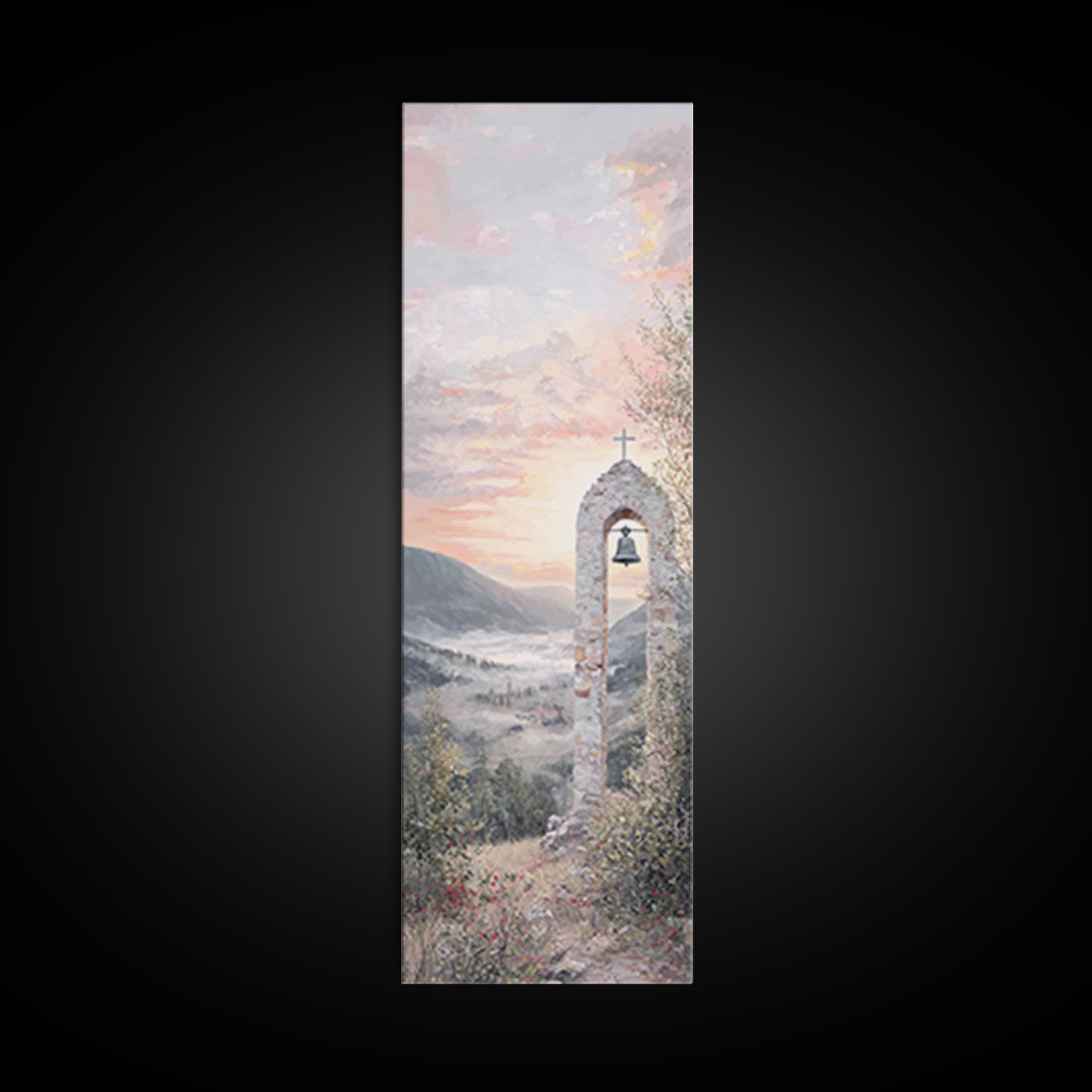 Celestial Pathway – Framed Canvas Print – Christian Art Canvas – Christmas Art – Jesus Painting – Christian Wall Art – Tall Narrow Wall Art