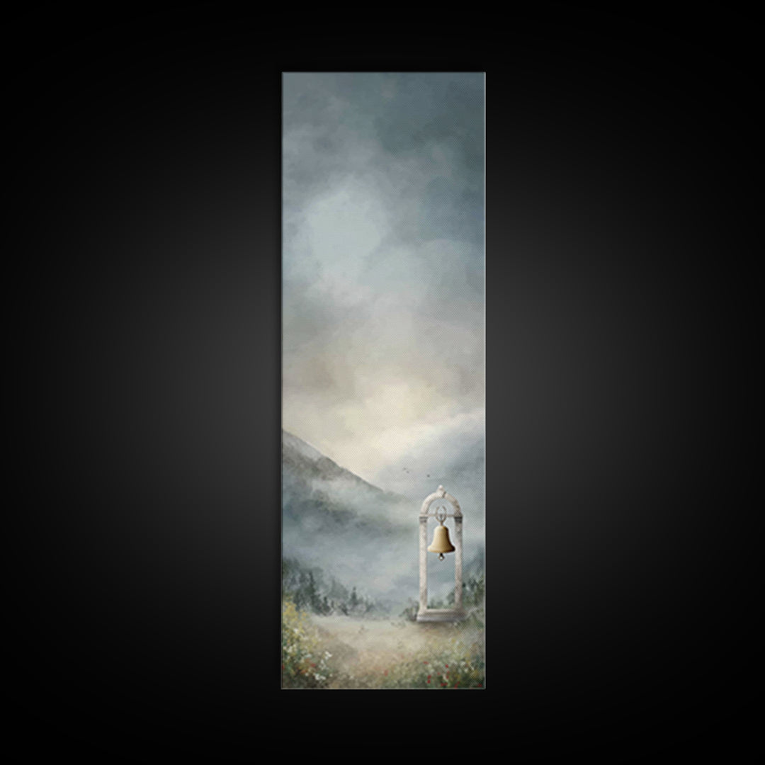 Old Chapel Bell – Framed Canvas Print – Tall Narrow Wall Art – Christian Wall Art – Jesus Painting – Christian Art Canvas – Christmas Art