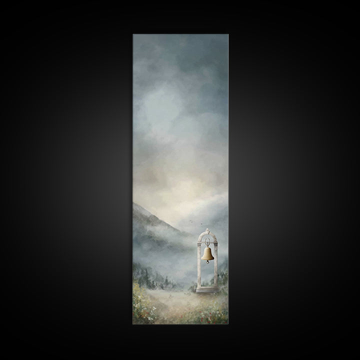 Old Chapel Bell – Framed Canvas Print – Tall Narrow Wall Art – Christian Wall Art – Jesus Painting – Christian Art Canvas – Christmas Art