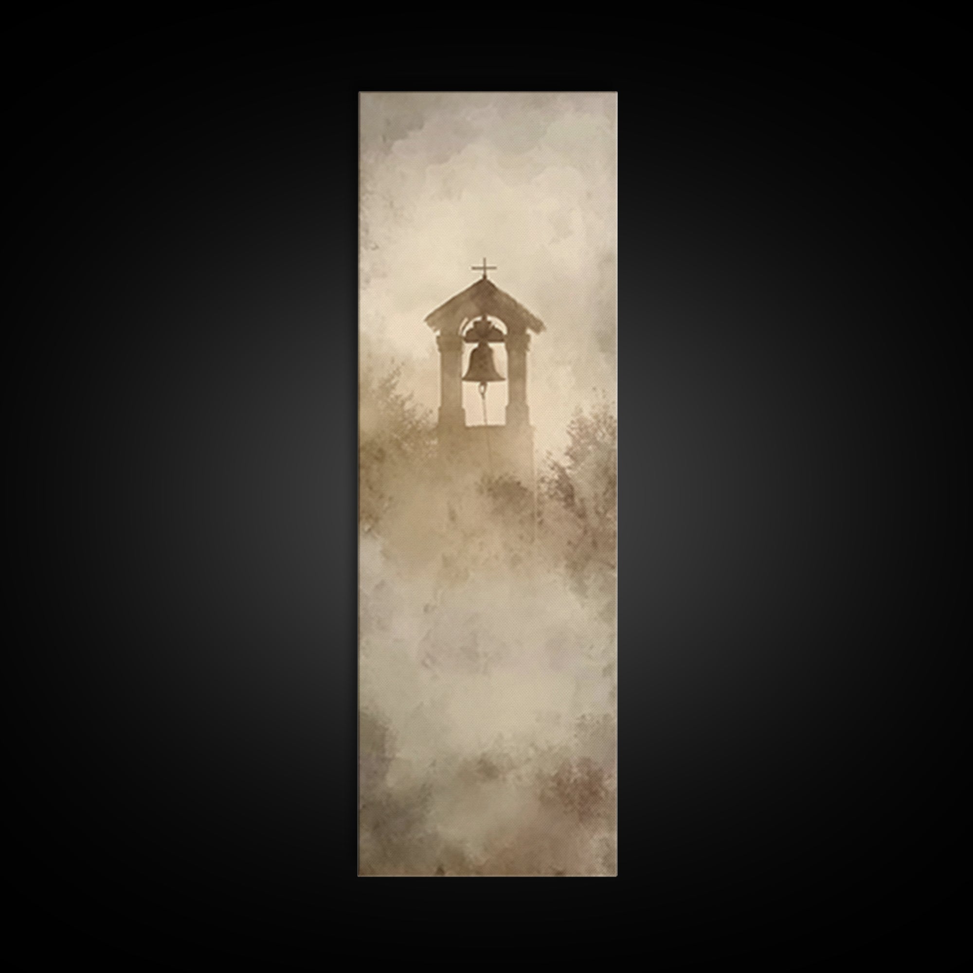 Morning Chapel Ring – Framed Canvas Print – Narrow Art – Christian Art Canvas – Christian Wall Art – Christian Painting – Christian Decor