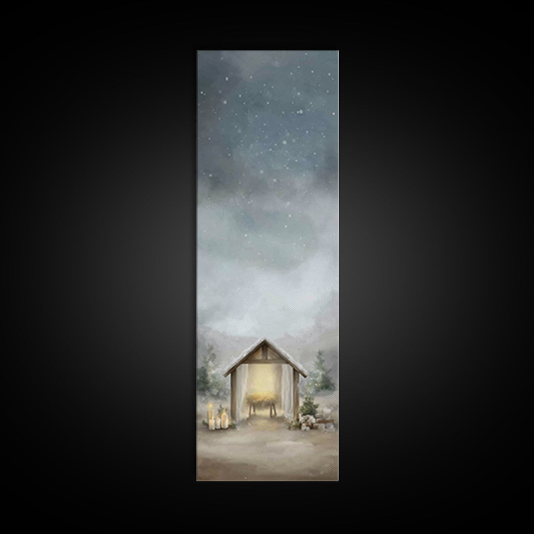 Sacred Horizon | Framed Canvas Print | Christian Wall Art | Christian Art Canvas | Christmas Art Work | Tall Narrow Wall Art