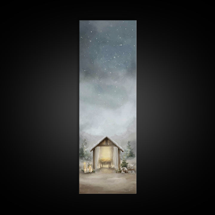 Sacred Horizon | Framed Canvas Print | Christian Wall Art | Christian Art Canvas | Christmas Art Work | Tall Narrow Wall Art
