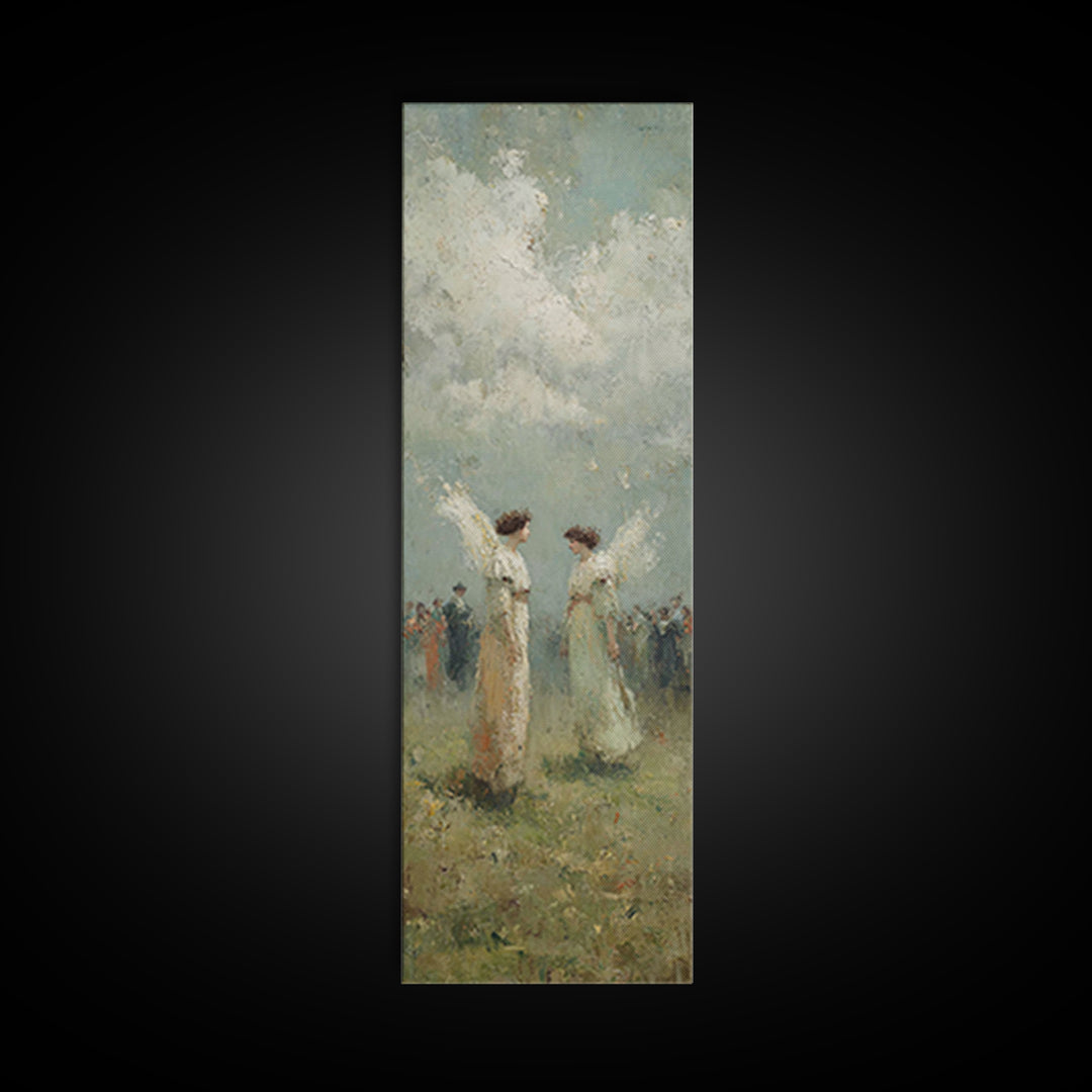 Skyward Reverence – Framed Canvas Print | Christian Art Canvas | Christian Wall Art | Tall Skinny Art Print | Christian Christmas Art | Chr