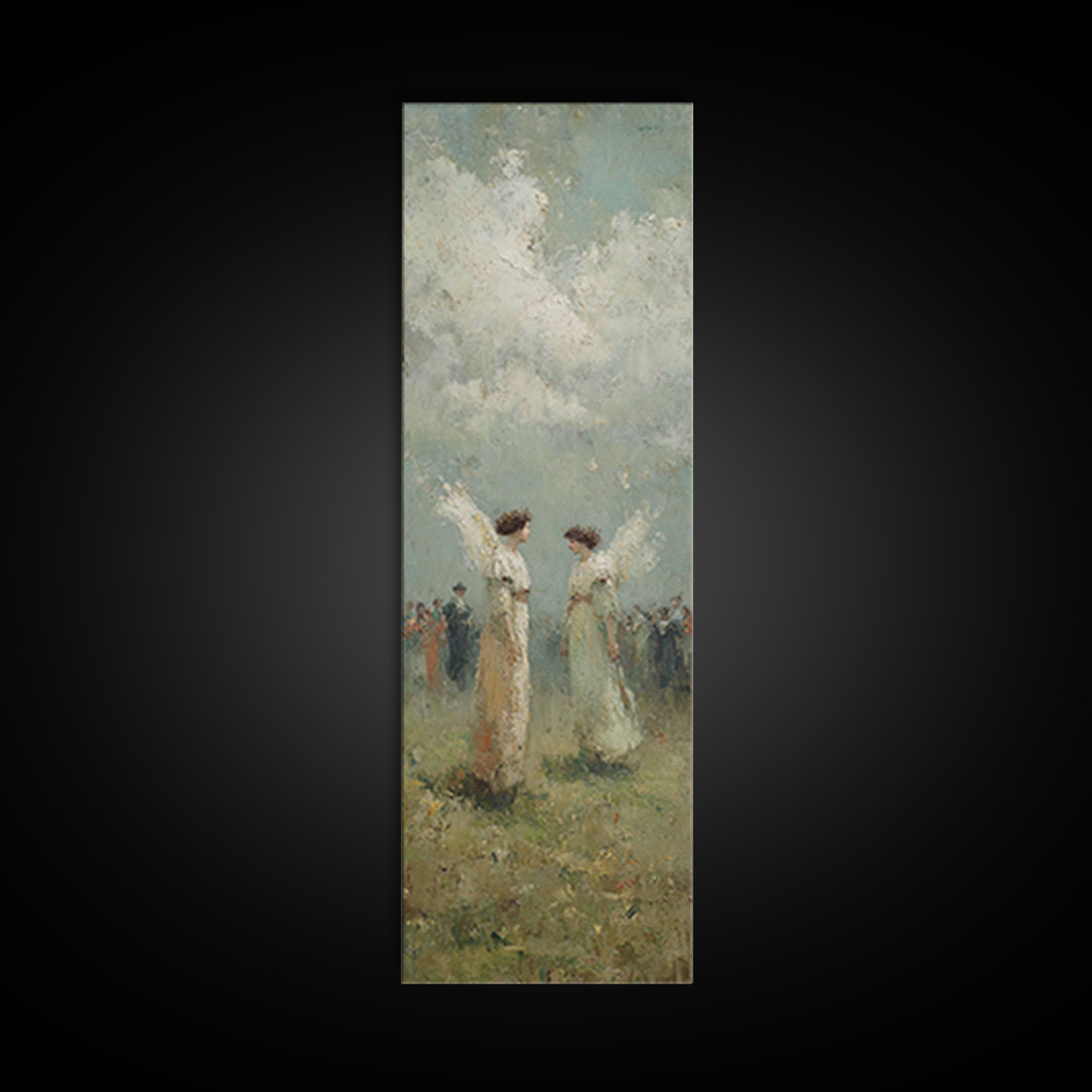 Skyward Reverence – Framed Canvas Print | Christian Art Canvas | Christian Wall Art | Tall Skinny Art Print | Christian Christmas Art | Chr