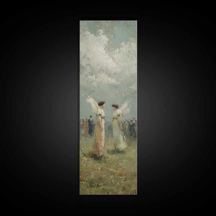 Skyward Reverence – Framed Canvas Print | Christian Art Canvas | Christian Wall Art | Tall Skinny Art Print | Christian Christmas Art | Chr