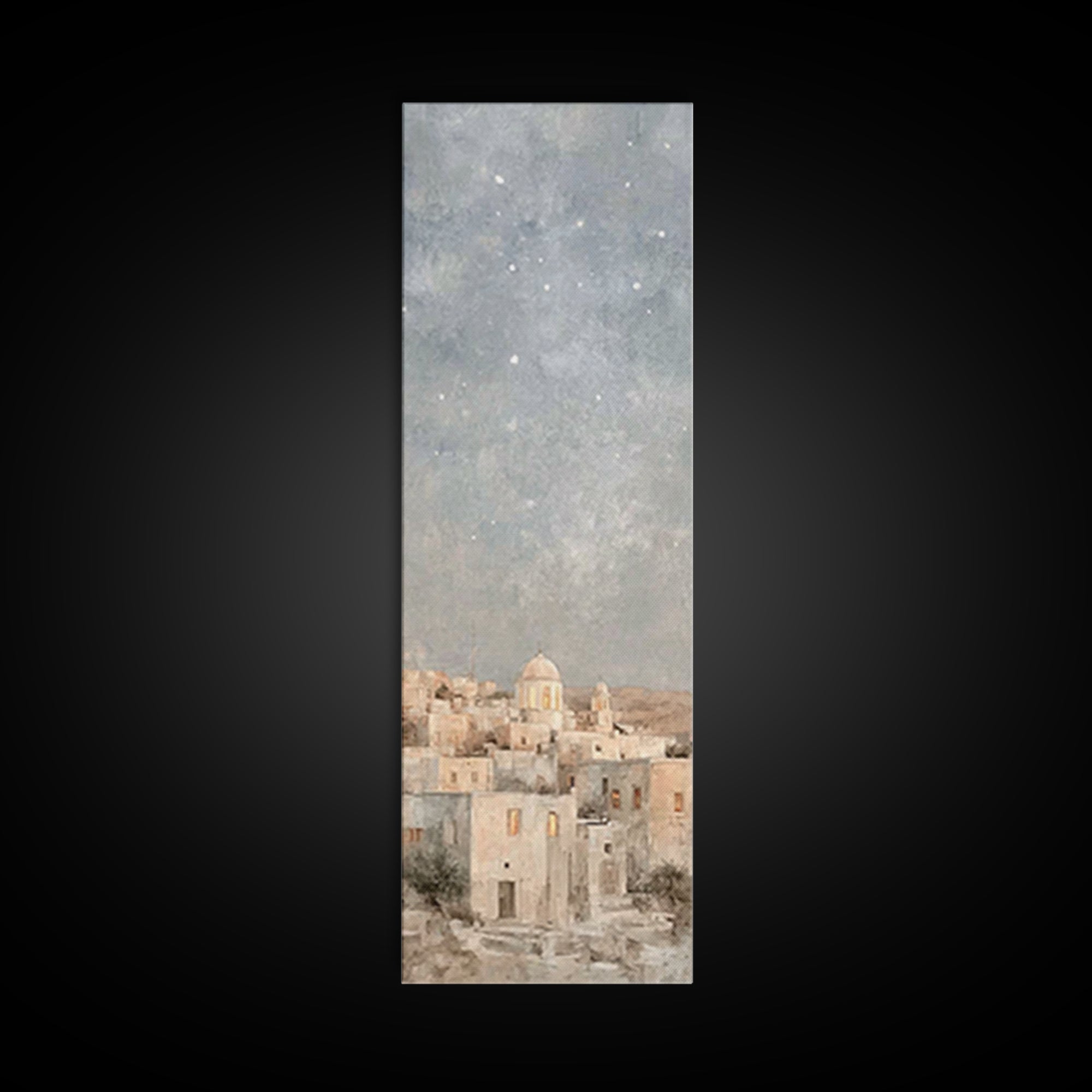 Guiding Night Star – Framed Canvas Print – Skinny Art – Christian Art Canvas – Christmas Art – Christian Wall Art – Christian Decor – Chris