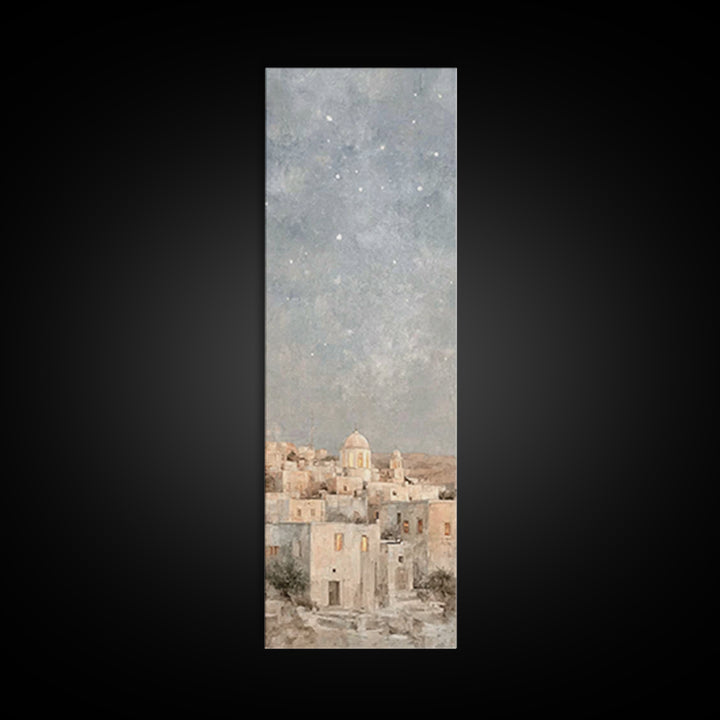 Guiding Night Star – Framed Canvas Print – Skinny Art – Christian Art Canvas – Christmas Art – Christian Wall Art – Christian Decor – Chris