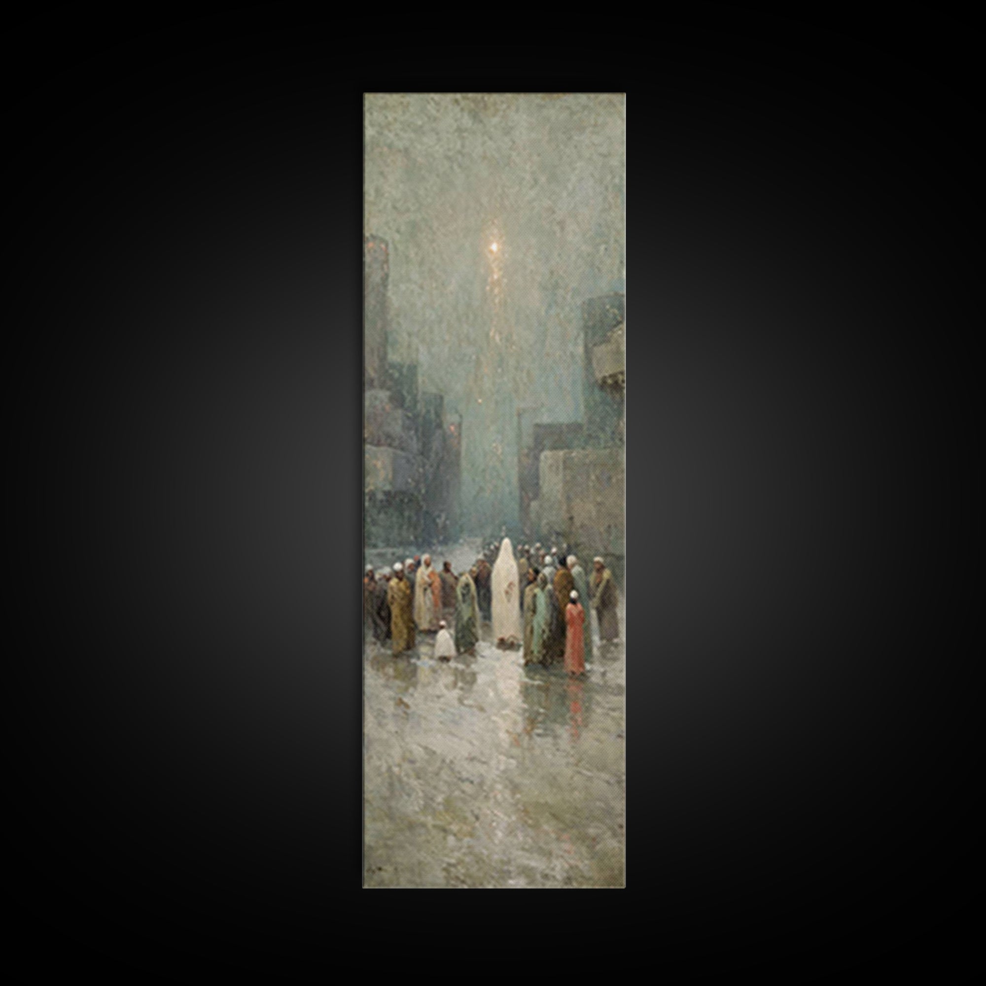 Messiah’s Arrival – Framed Canvas Print – Tall Narrow Wall Art – Christian Christmas Art – Christian Art Canvas – Christian Wall Art – Chri