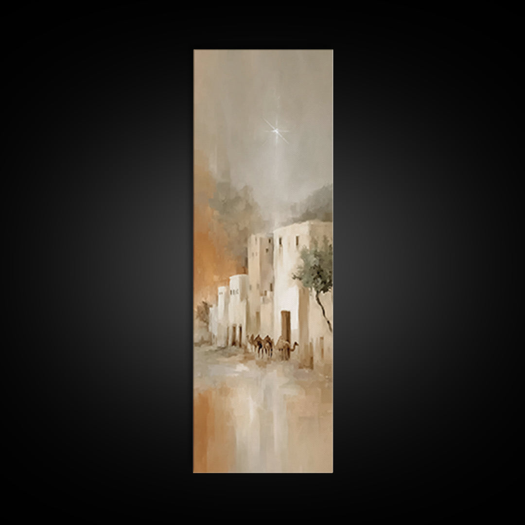 Silent Bethlehem Sky – Framed Canvas Print – Skinny Art – Christian Wall Art – Christian Art Canvas – Christian Christmas Art – Christian D