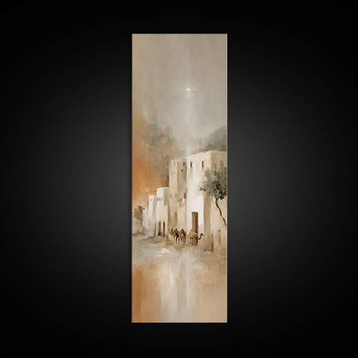 Silent Bethlehem Sky – Framed Canvas Print – Skinny Art – Christian Wall Art – Christian Art Canvas – Christian Christmas Art – Christian D