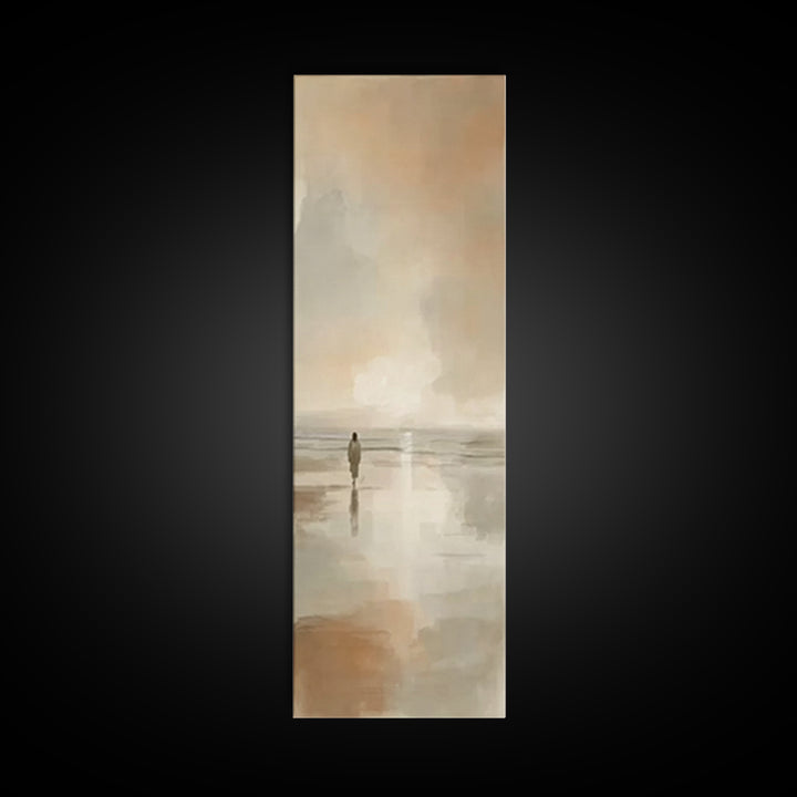 Shoreline Of Peace | Framed Canvas Print | Narrow Art | Christian Wall Art | Christian Art Canvas | Jesus Painting | Christian Christmas Ar