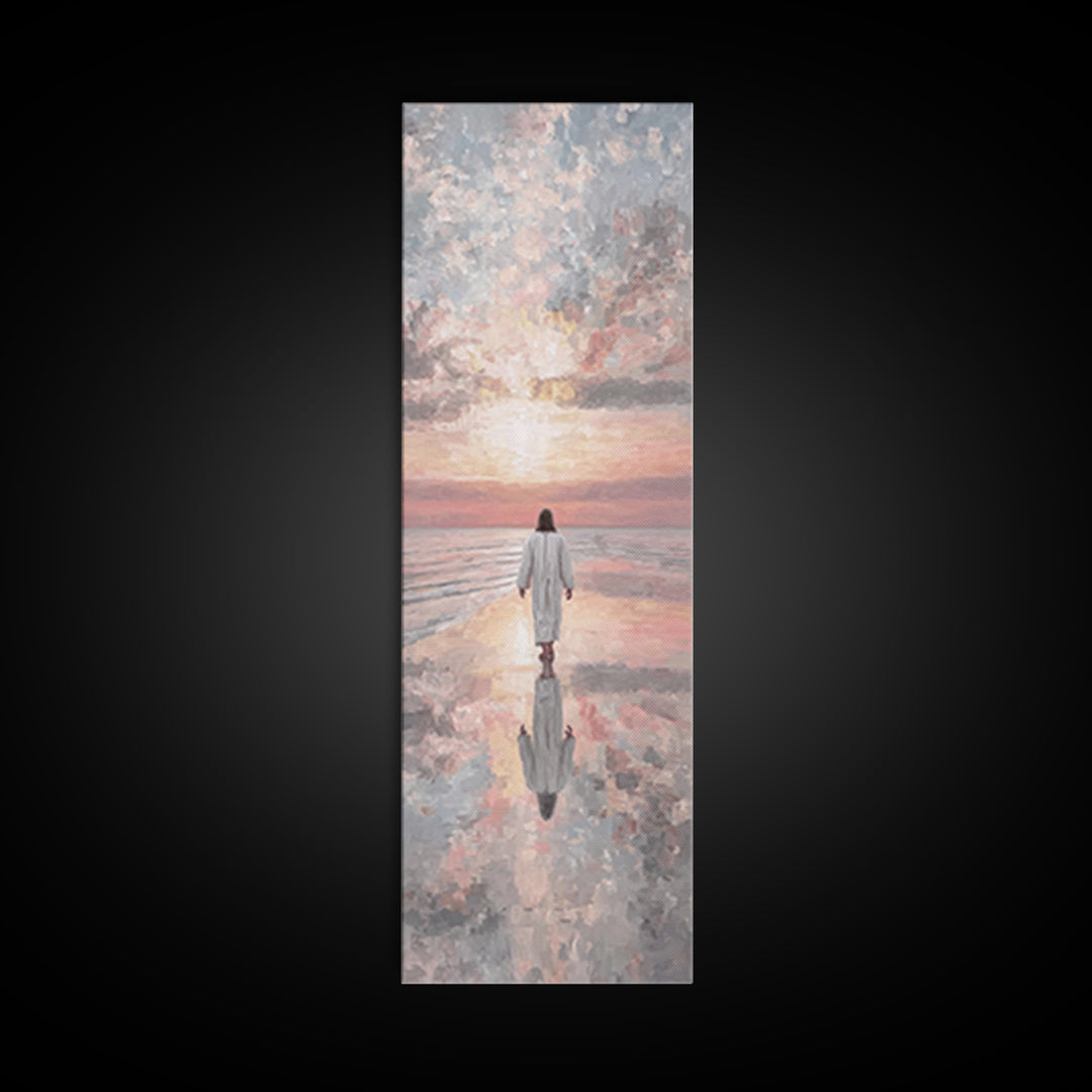 Light Of Eternity | Framed Canvas Print | Narrow Art | Christian Art Canvas | Christian Wall Art | Jesus Painting | Christian Christmas