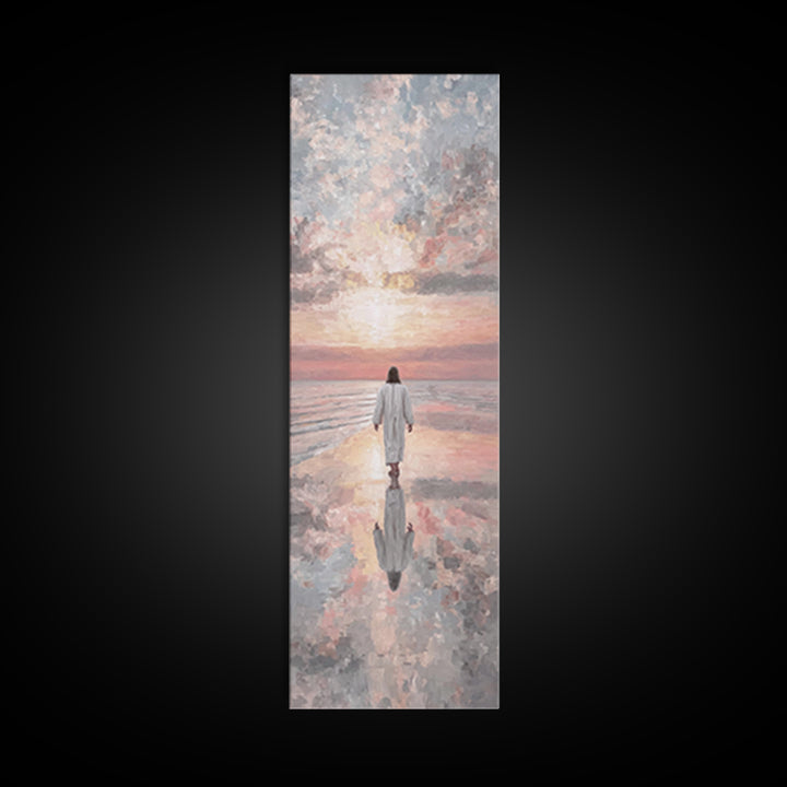 Light Of Eternity | Framed Canvas Print | Narrow Art | Christian Art Canvas | Christian Wall Art | Jesus Painting | Christian Christmas