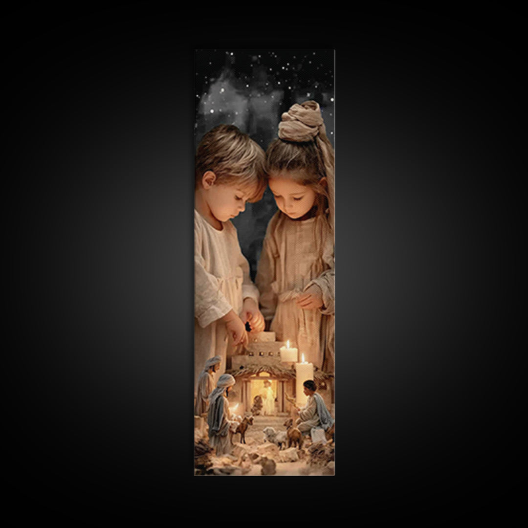 The Guiding Light - Framed Canvas Print - Christian Wall Art - Christian Art Canvas - Christian Christmas Art - Tall Narrow Wall Art