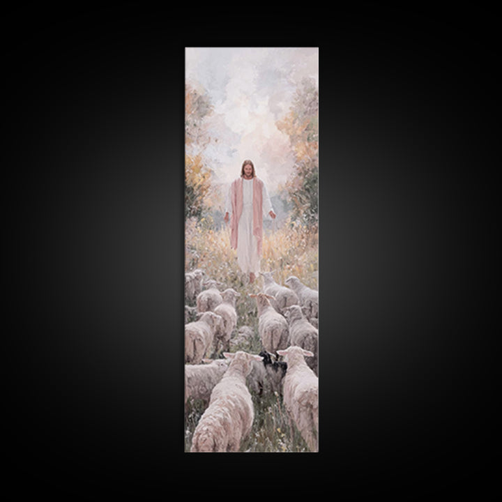 Pasture Of Light – Framed Canvas Print – Christian Art Print – Jesus Painting – Skinny Art – Christian Wall Art – Christian Art