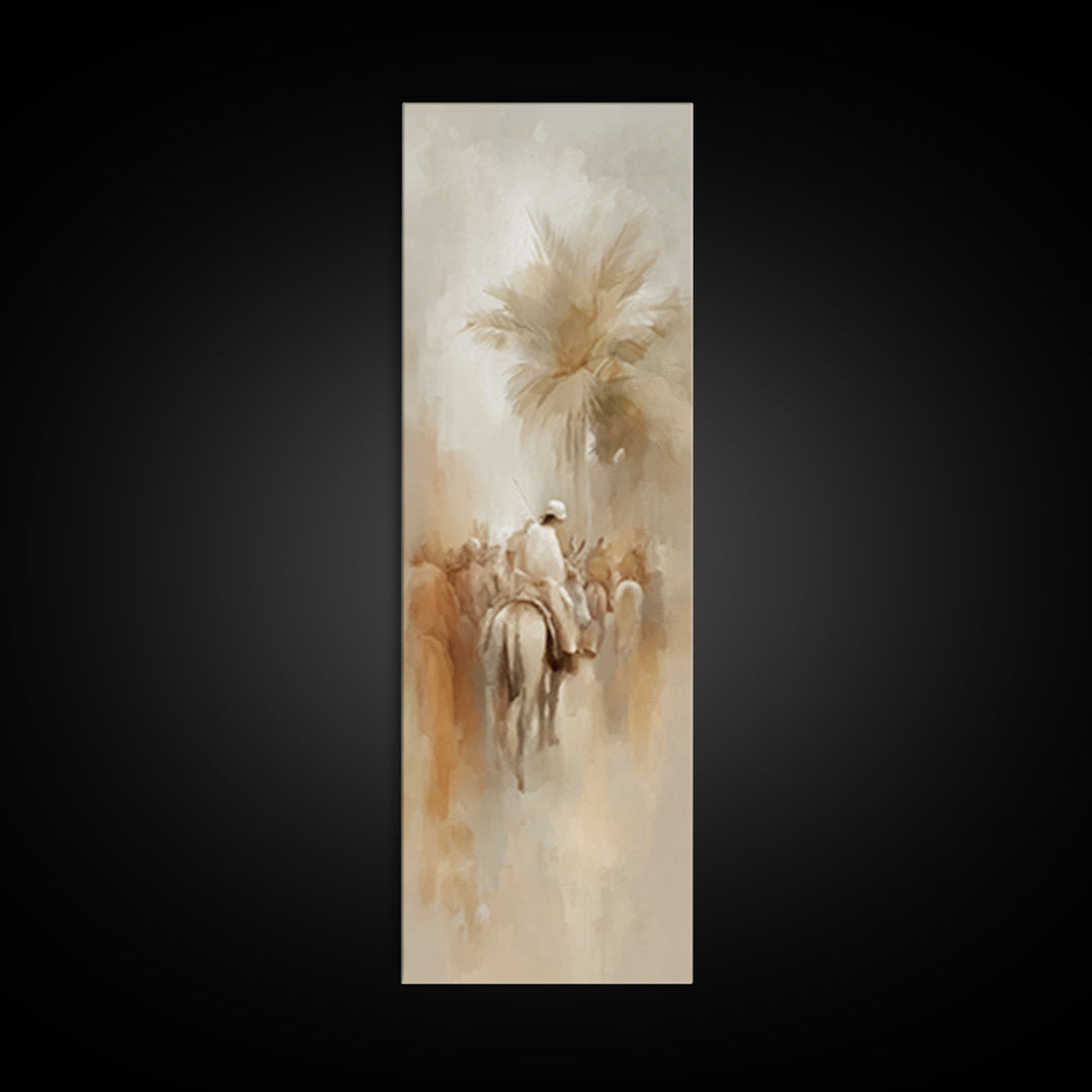 Hosanna In Glory – Framed Canvas Print – Christian Wall Art – Christian Art Canvas – Narrow Art – Jesus Painting – Christian Art Print