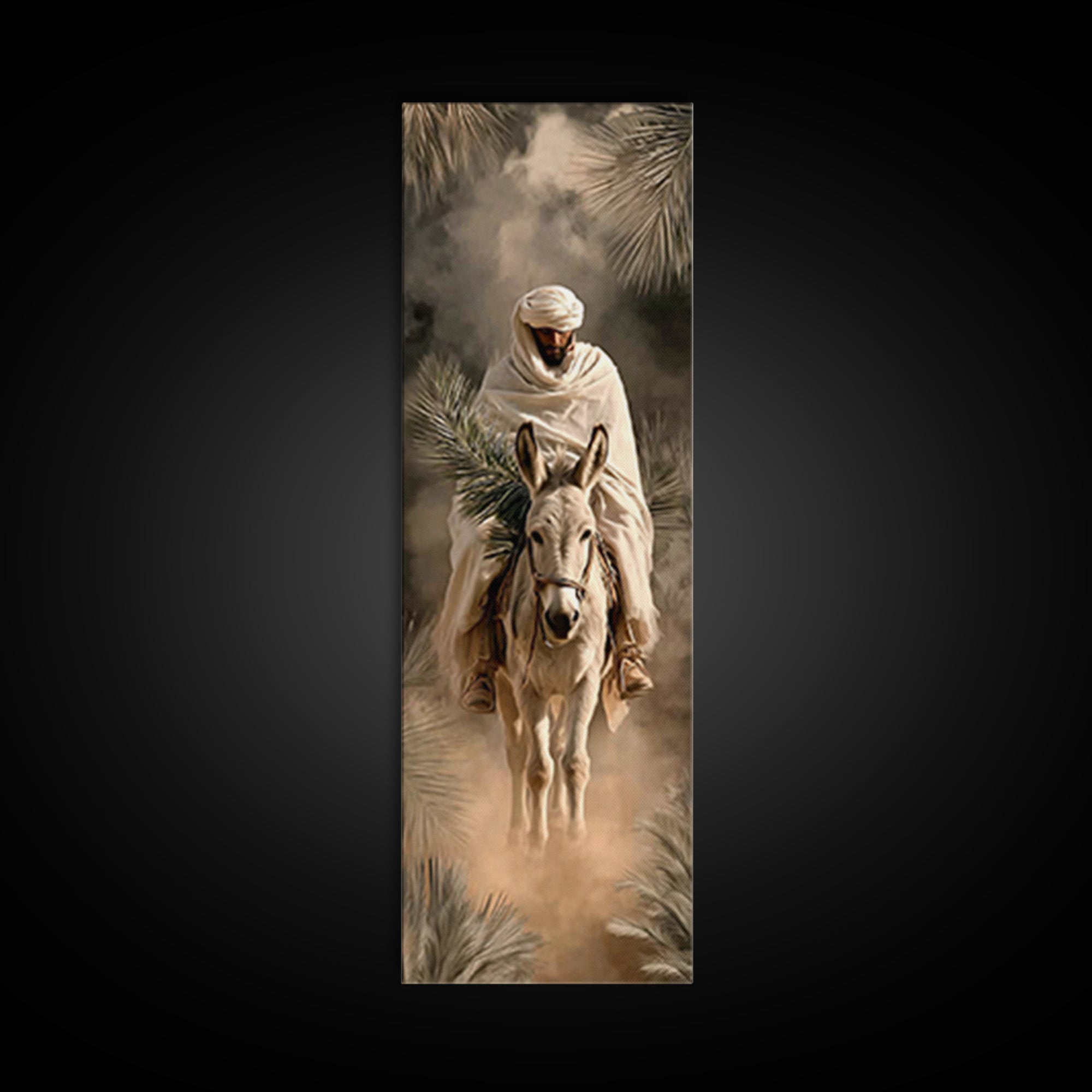 King Of Palms – Framed Canvas Print – Christian Art Canvas – Christian Art – Narrow Art – Christian Wall Art – Jesus Painting