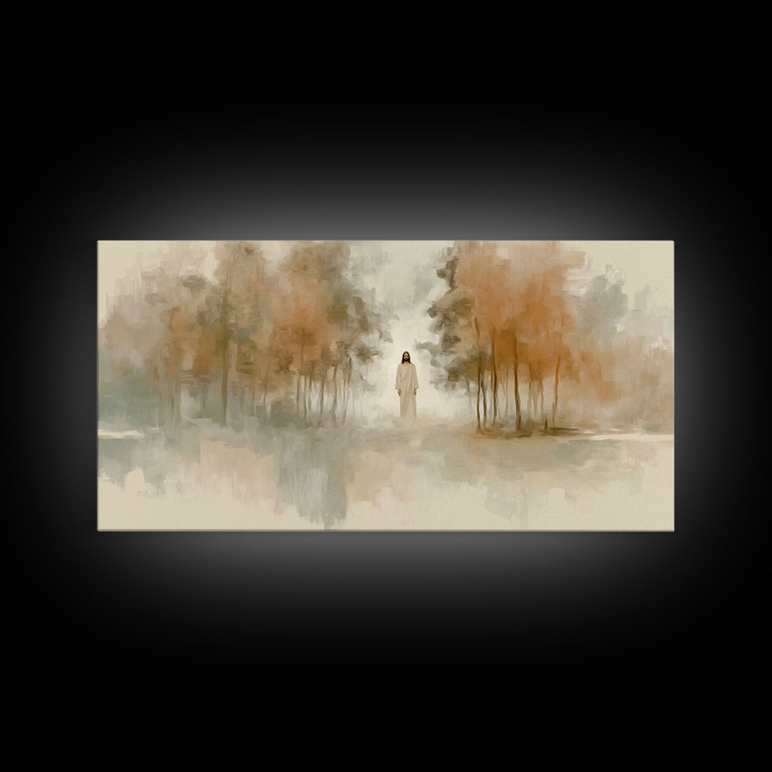 Forest of Mercy | Framed Canvas Print | Christian Wall Art | Jesus Painting | Christian Art Canvas | Christian Gift Ideas | Christmas Art