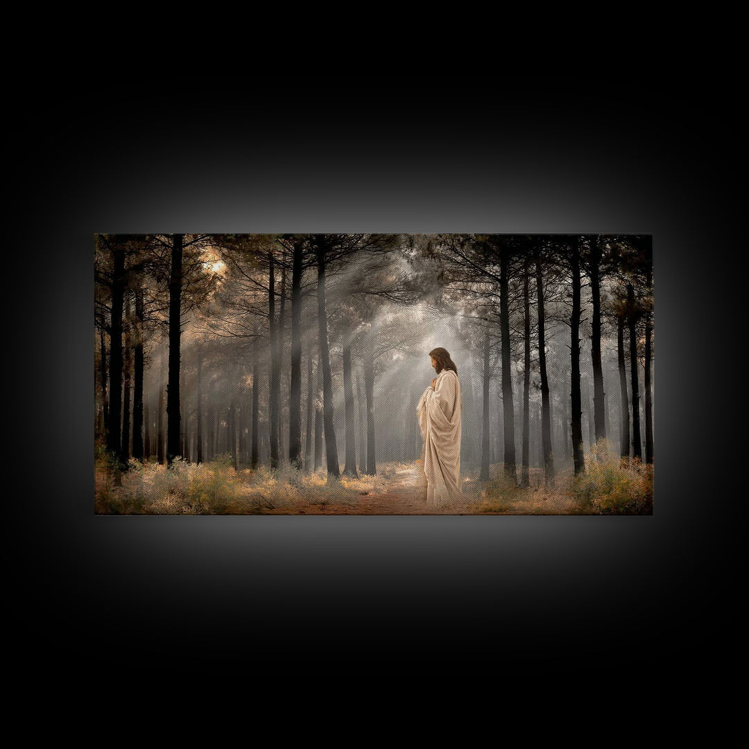 Radiant Redeemer | Framed Canvas Print | Christian Art Canvas | Jesus Painting | Christmas Wall Art | Christian Christmas Art | Christian D
