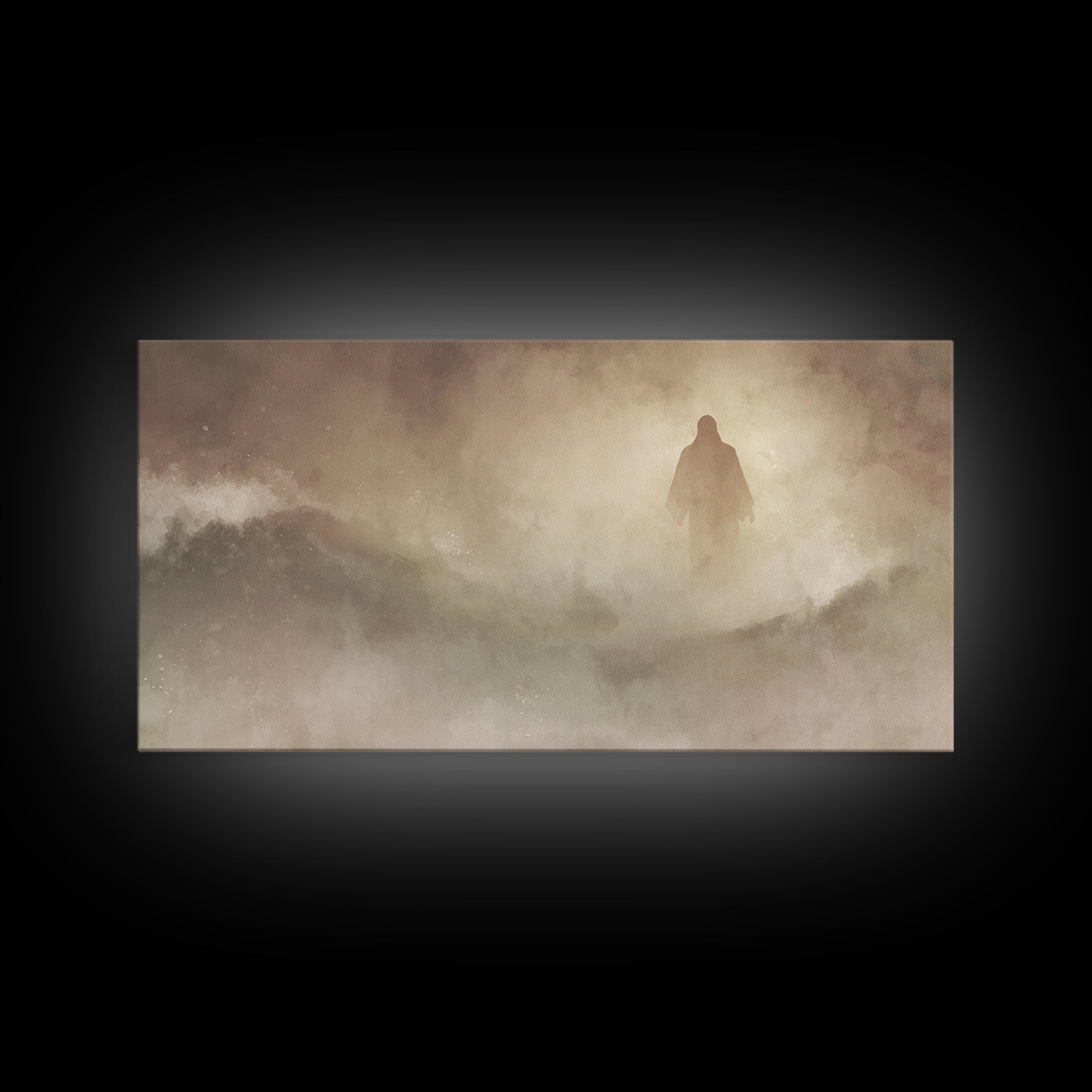 Sacred Stillness – Framed Canvas Print – Christian Art Canvas – Jesus Painting – Subtle Christian Art – Christian Wall Art – Christian Chri