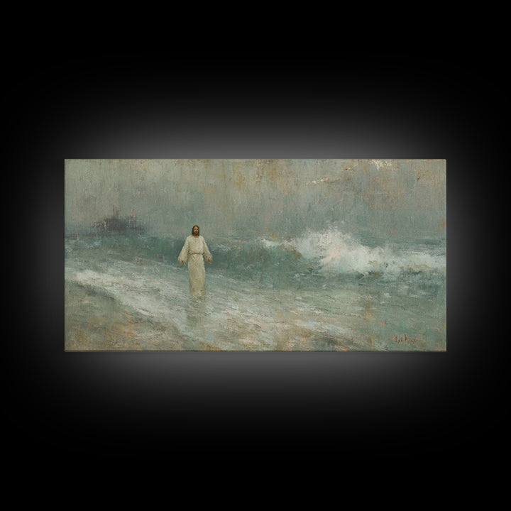 Risen Light – Framed Canvas Print – Christian Art Canvas – Jesus Painting – Christian Wall Art – Modern Christian Art – Christian Gift