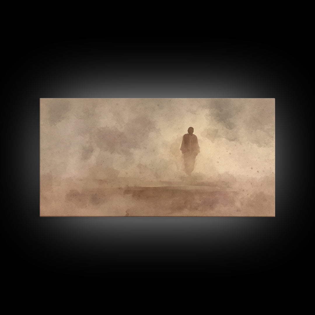 Desert Grace Mist, Framed Canvas Print, Christian Wall Art, Jesus Painting, Christian Art Canvas, Christian Decor, Modern Christian Art, Su