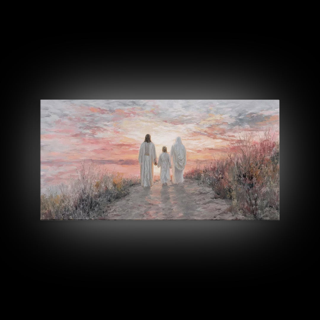 Path Of Grace – Framed Canvas Print – Christian Wall Art – Jesus Painting – Christian Art Canvas – Christian Christmas Art – Christmas Art