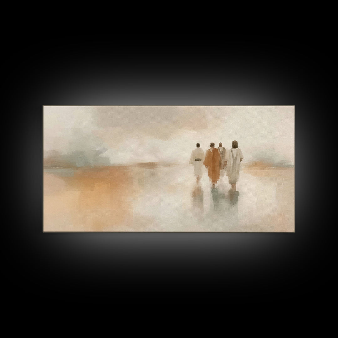 Faithful Journey - Framed Canvas Print - Christian Wall Art - Christian Art Print - Jesus Painting - Modern Christian Painting - Christmas
