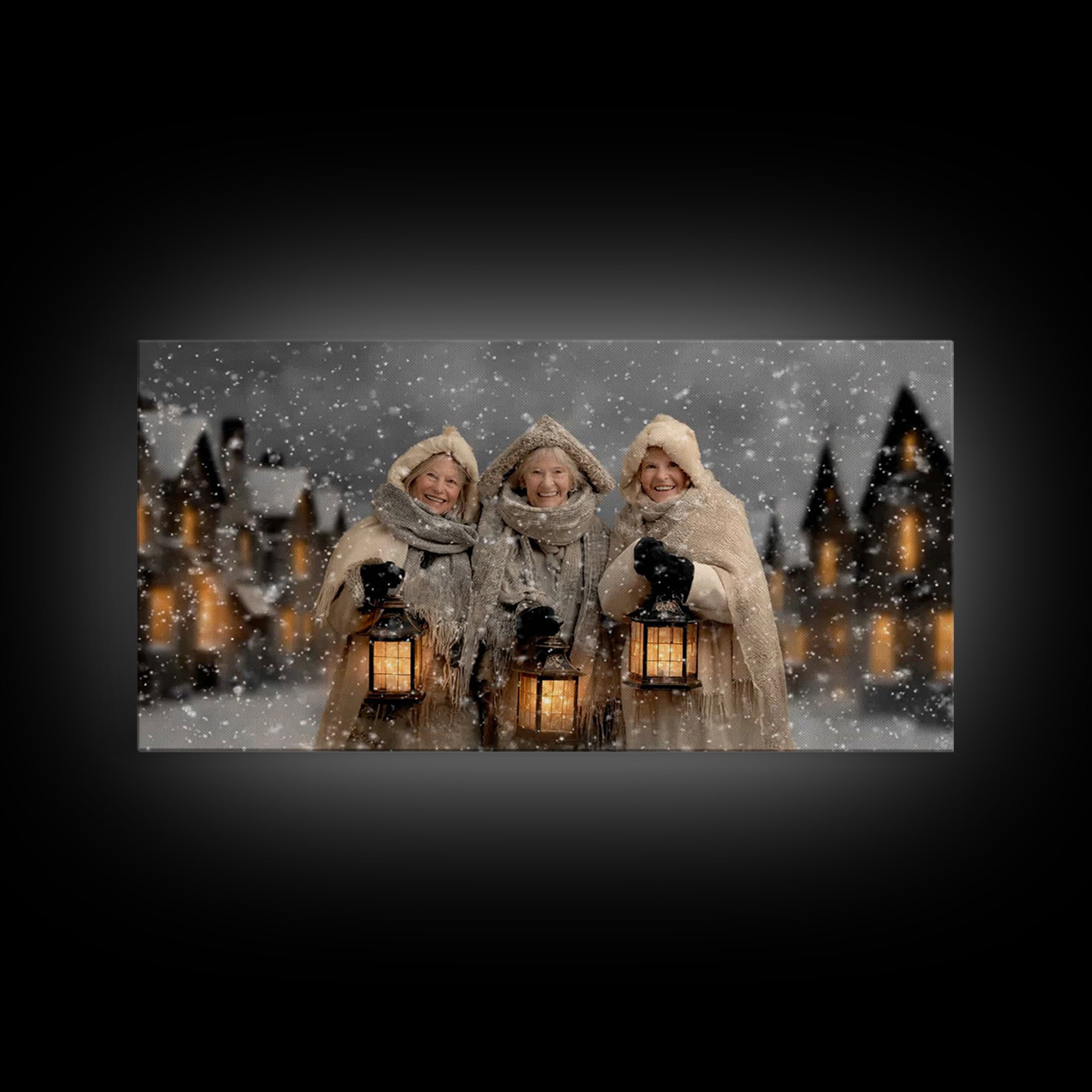 Winter Lantern Grace – Framed Canvas Print – Christmas Wall Art – Christian Art Canvas – Christian Christmas Art – Christian Gift Ideas – C