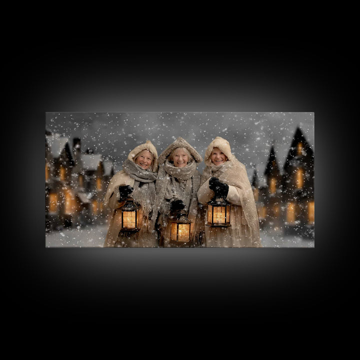 Winter Lantern Grace – Framed Canvas Print – Christmas Wall Art – Christian Art Canvas – Christian Christmas Art – Christian Gift Ideas – C
