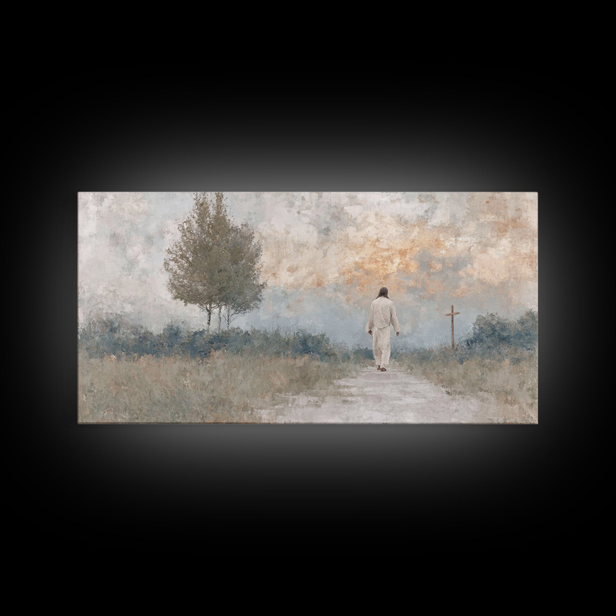 Path Of Mercy – Framed Canvas Print – Christian Wall Art – Jesus Painting – Christian Art Canvas – Christian Decor