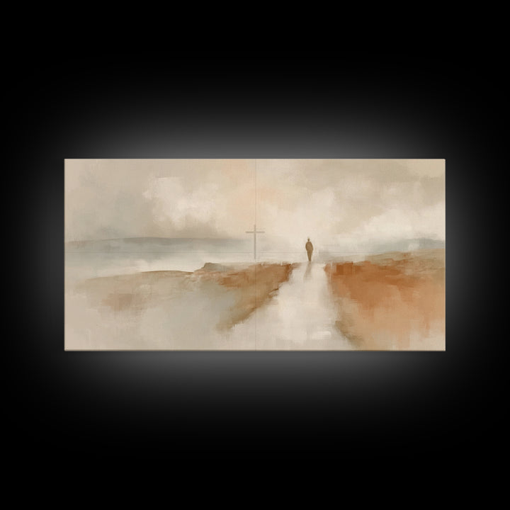 Dawn Of Hope, Framed Canvas Print, Christian Art Canvas, Christian Christmas Art, Jesus Painting, Christmas Wall Art