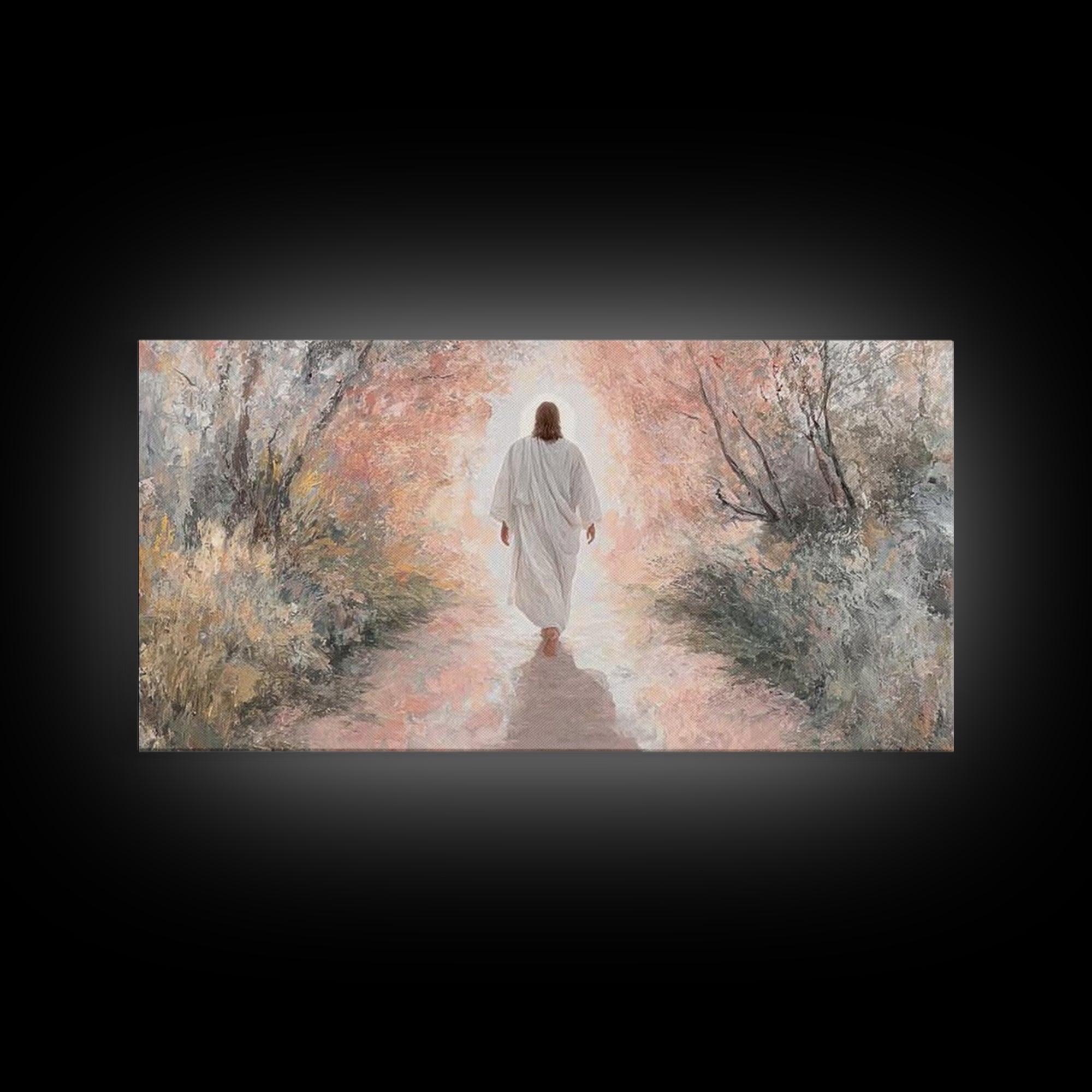 Light Of Glory | Framed Canvas Print | Christian Wall Art | Jesus Christmas Art | Christian Art Canvas | Christmas Decor
