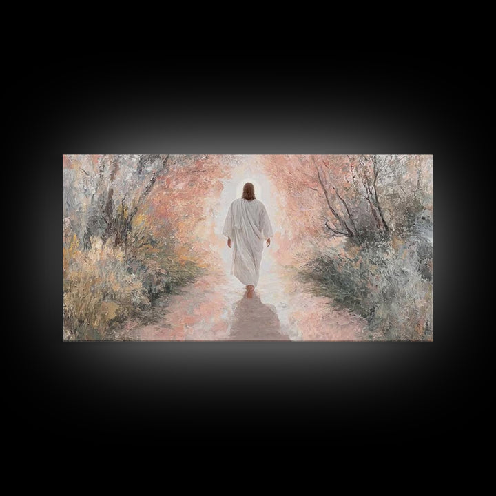 Light Of Glory | Framed Canvas Print | Christian Wall Art | Jesus Christmas Art | Christian Art Canvas | Christmas Decor