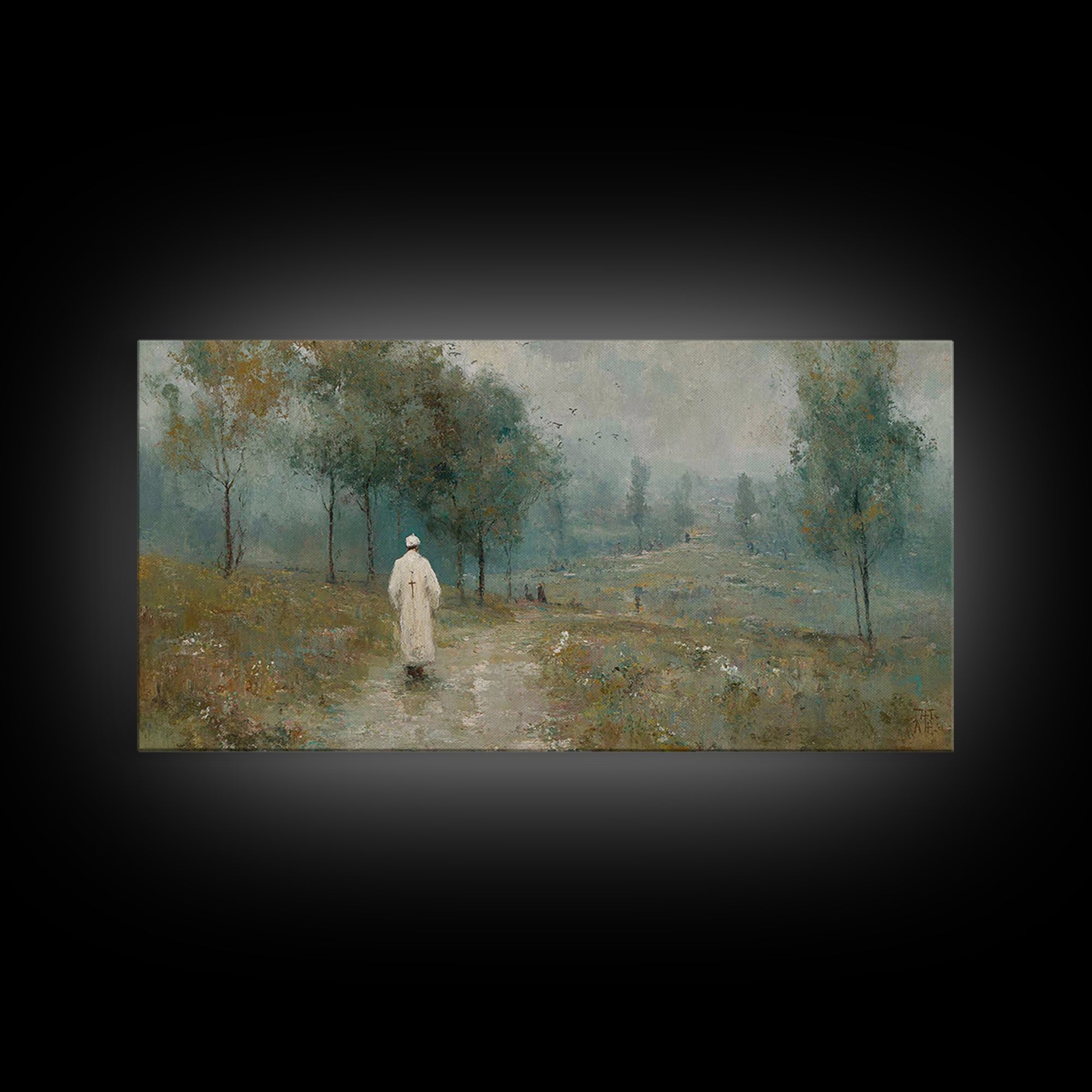 Peaceful Calling, Framed Canvas Print, Christian Wall Art, Christian Art Painting, Jesus Painting Canvas, Christian Decor