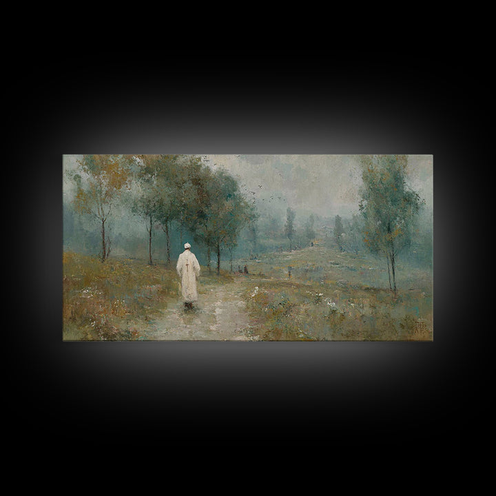Peaceful Calling, Framed Canvas Print, Christian Wall Art, Christian Art Painting, Jesus Painting Canvas, Christian Decor
