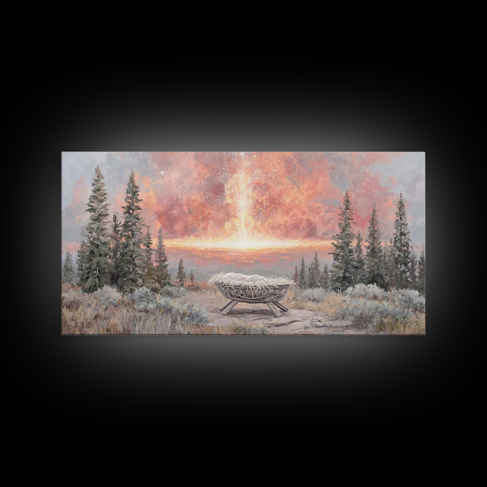 Star Of Bethlehem – Framed Canvas Print – Christian Christmas Art – Christmas Wall Art – Christian Art Canvas – Christian Decor