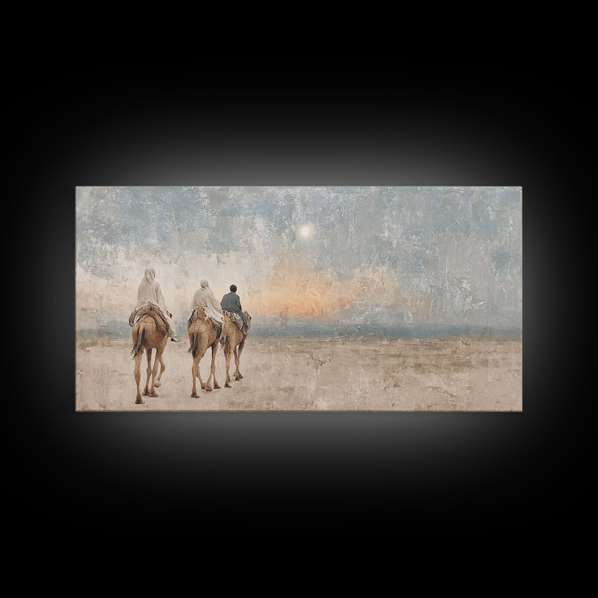 Journey Of Faith – Framed Canvas Print – Christian Art Canvas – Christmas Wall Art – Christian Christmas Art – Christian Decor