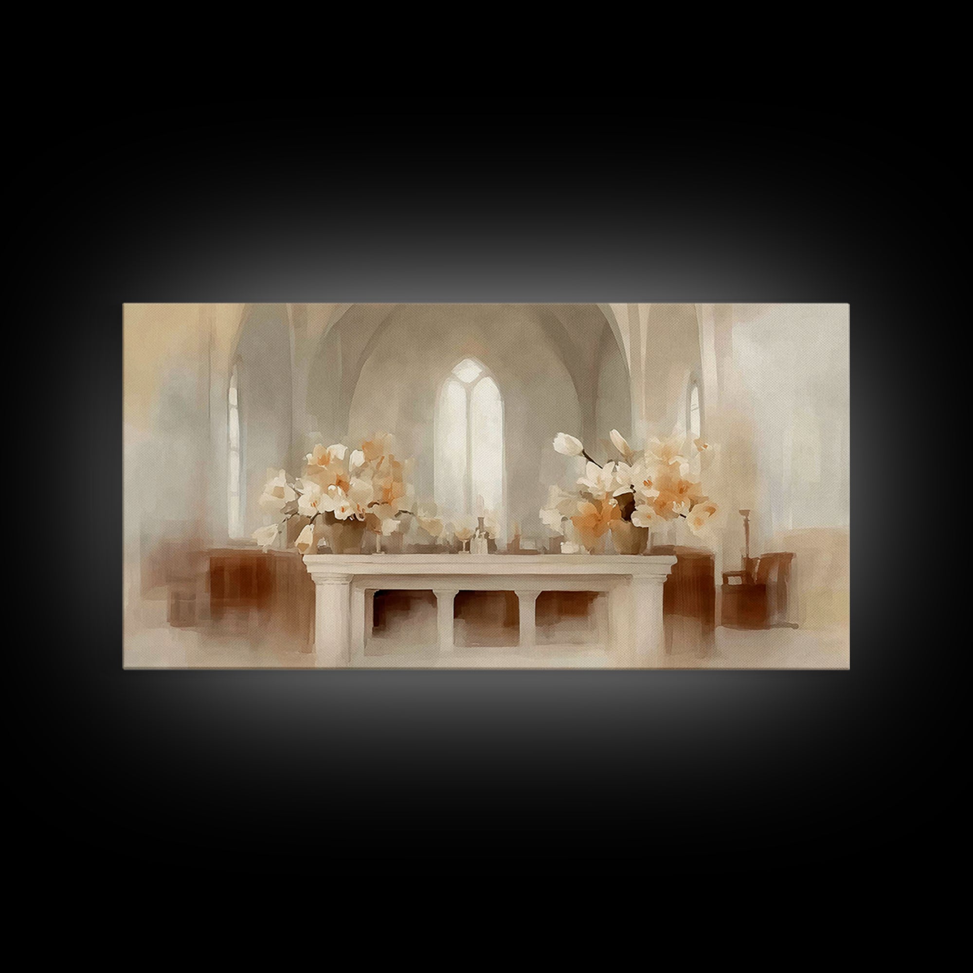 Sacred Glow, Framed Canvas Print, Christian Art Canvas, Christian Wall Art, Moody Christian Art, Christmas Canvas Wall Art, Christian Gift
