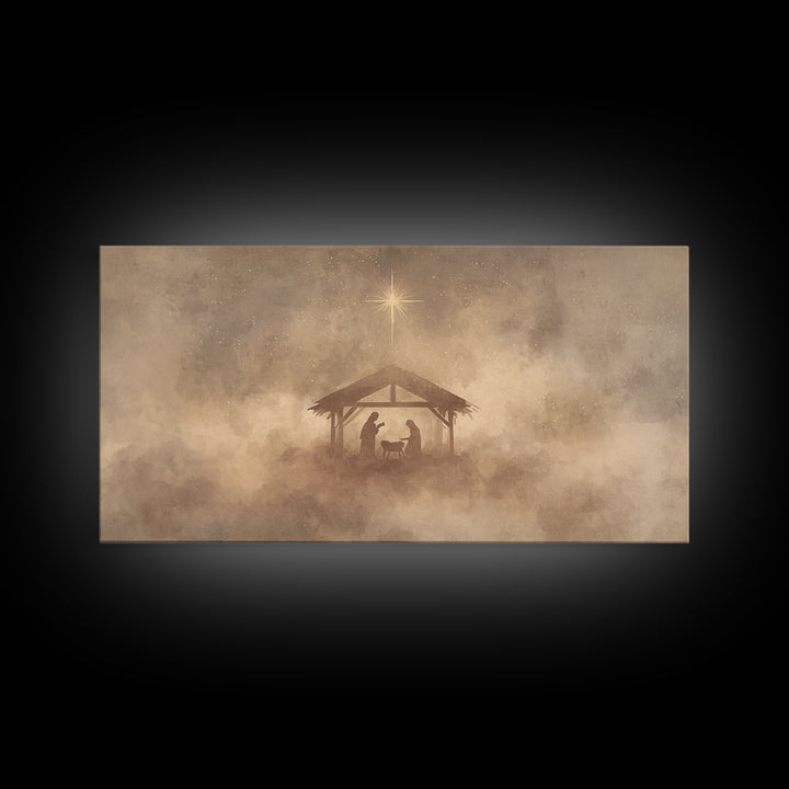 Star of Mercy – Framed Canvas Print – Christian Decor – Christmas Art – Christian Gifts – Christian Art – Jesus Art – Christian Canvas