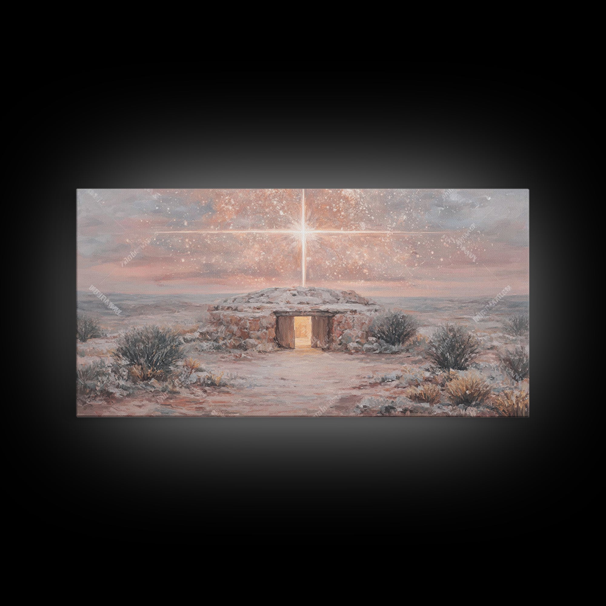 Radiant Birth – Framed Canvas Print – Christian Art – Christian Gifts – Christian Canvas – Christmas Art – Jesus Art – Christian Decor