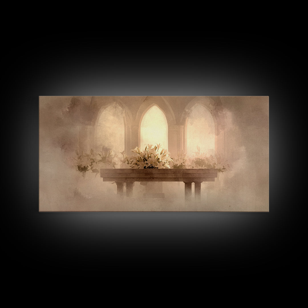 Holy Bloom | Framed Canvas Print | Christian Art Print | Christian Wall Art | Subtle Christian Paintings | Christian Decor | Christian Chri