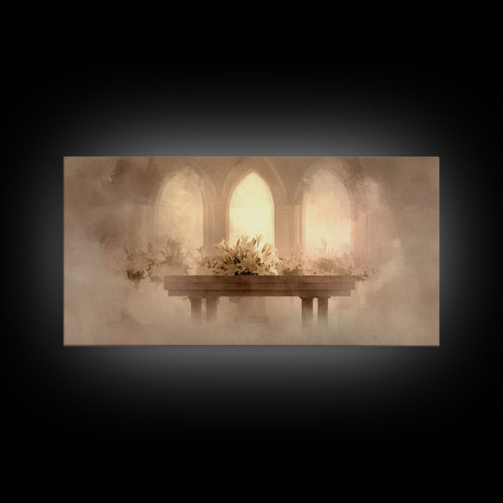 Holy Bloom | Framed Canvas Print | Christian Art Print | Christian Wall Art | Subtle Christian Paintings | Christian Decor | Christian Chri