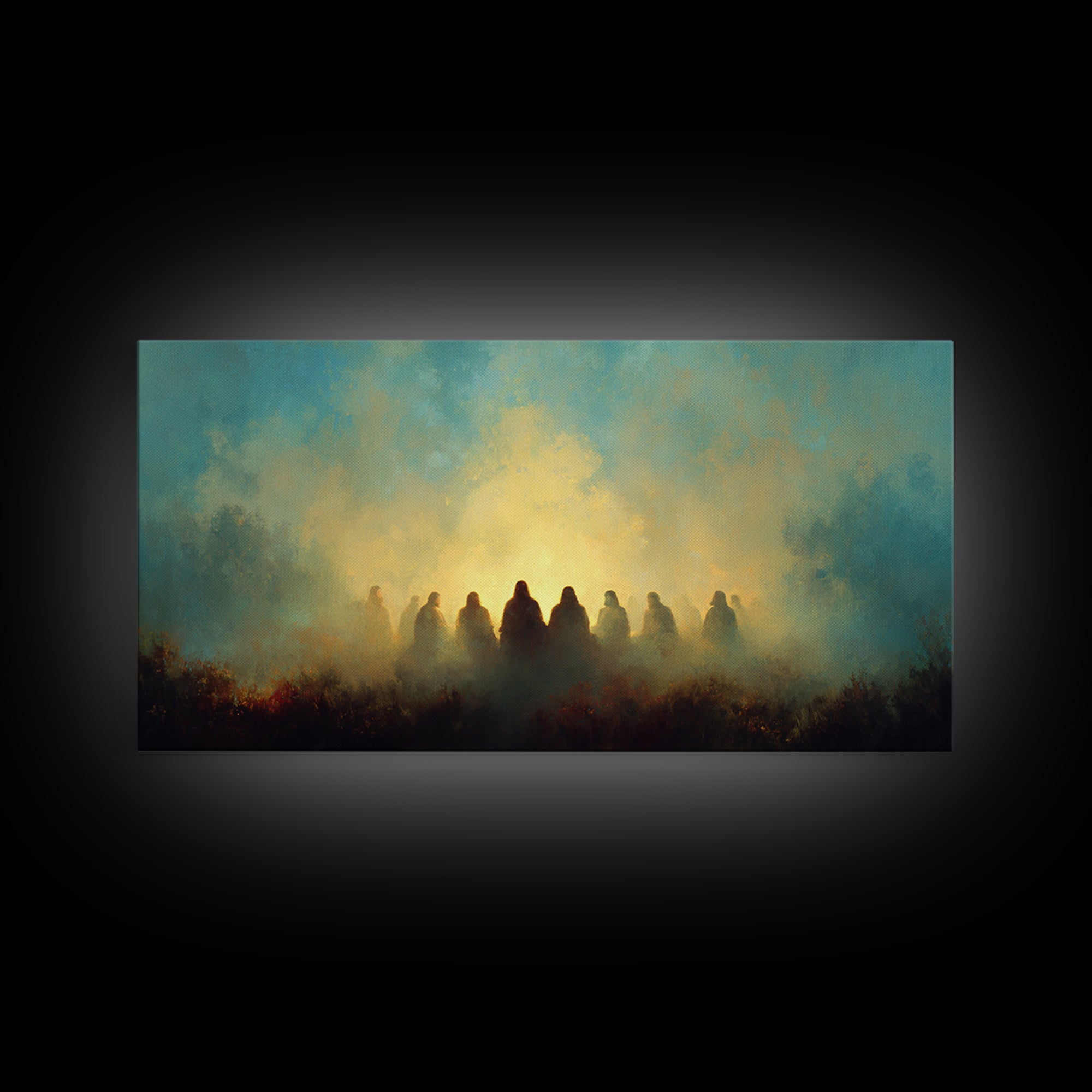 Heavenly Assembly – Framed Canvas Print – Christian Art – Jesus Painting – Christian Canvas – Christian Wall Art – Christian Gifts